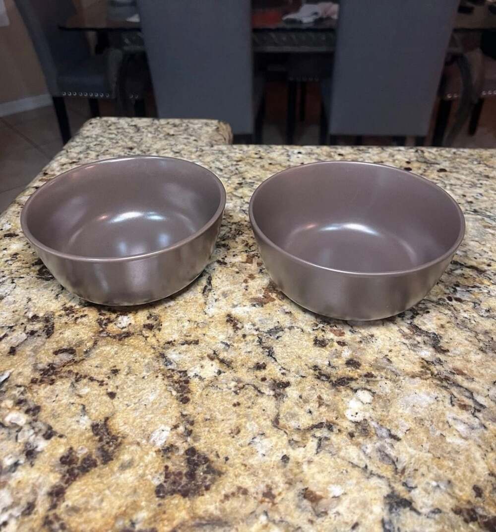 Ikea Dinera 5.75 Inch Brown Cereal Bowl Set Of 2